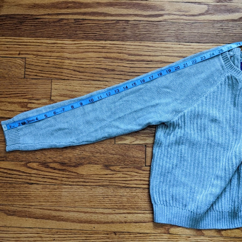 Aeropostale Light Gray Knit Ribbed Sweater - Picture 7 of 8